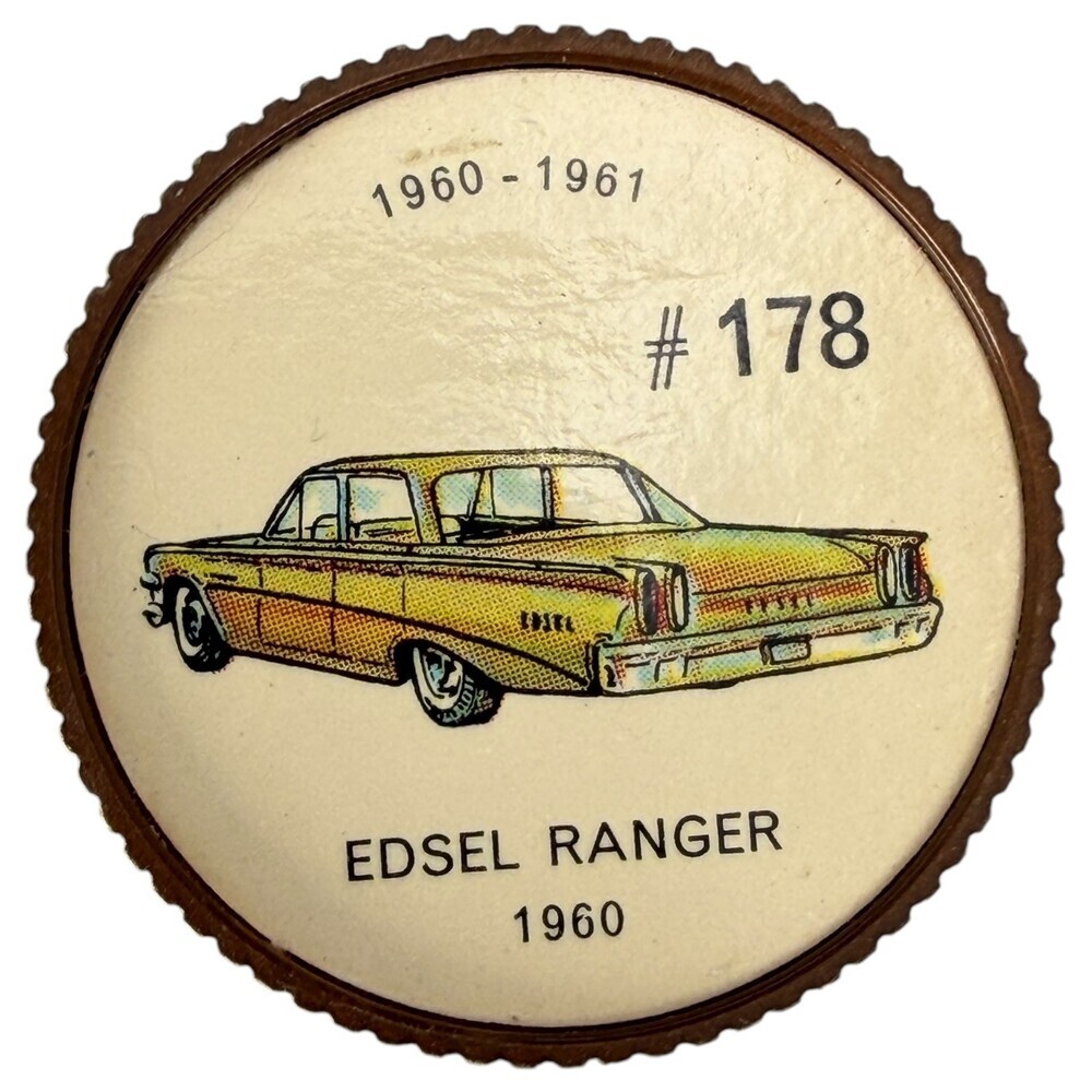 Jell-O Hostess Car Picture Wheel #178 Edsel Ranger Coin High Value Collectible